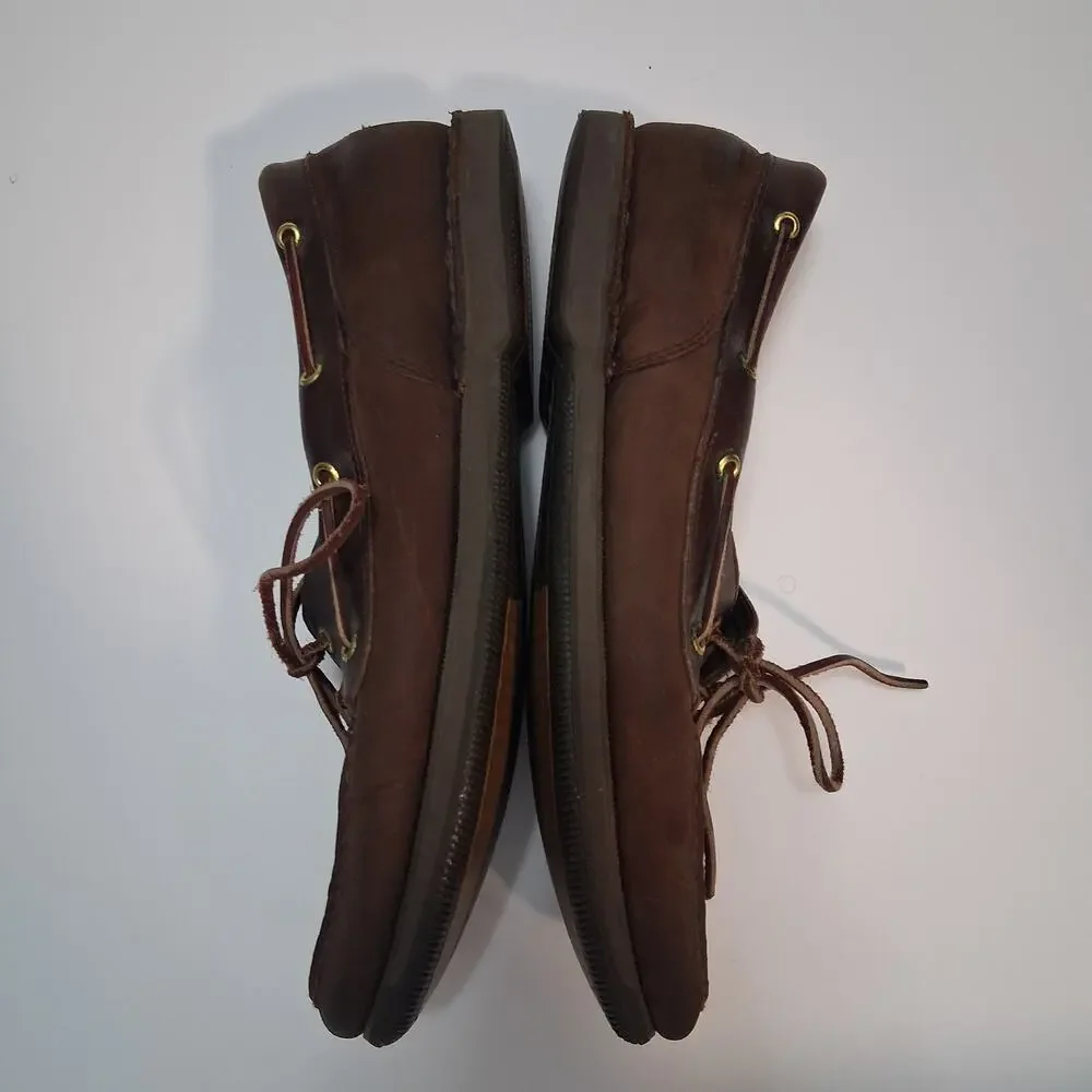 Rockport Men 13XW Boat Shoes Brown Leather Classic Moccasin